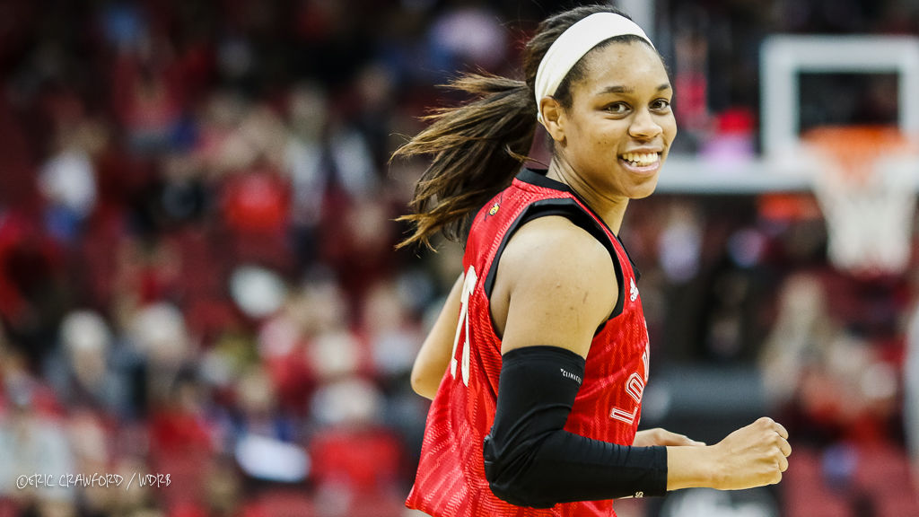 Asia Durr, smiling